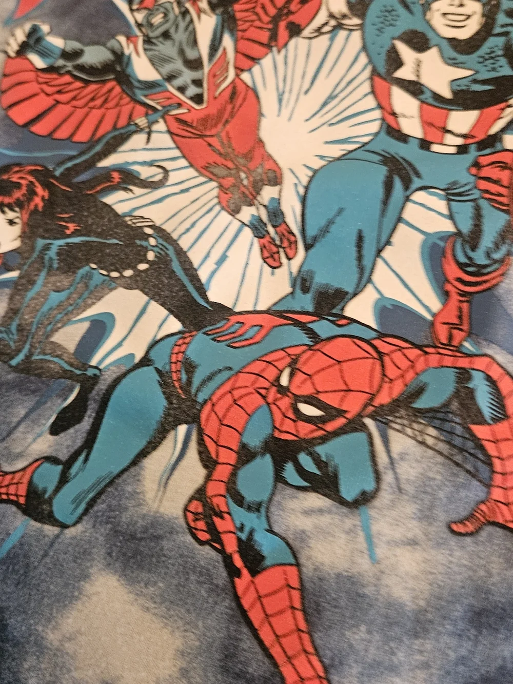 Marvel Kids Blue Tie-Dye Superhero Costume Shirt